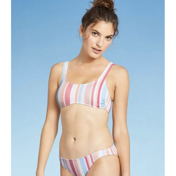 Xhilaration Juniors' Scoop Neck Bralette Bikini Top, M (4-6) - Picture 1 of 2